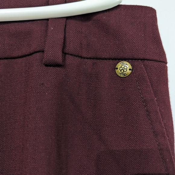 Mid rise wide leg merlot pants - Picture 2 of 3